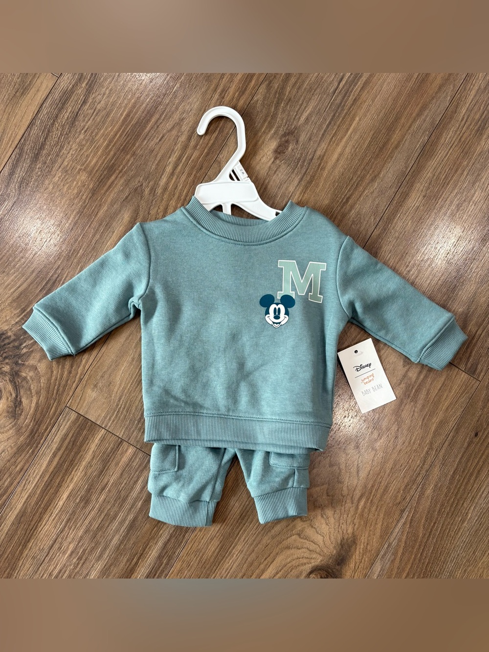 Disney Baby Blue Mickey Crew and Jogger Set